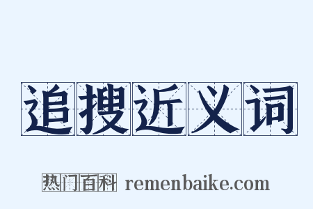 追搜近义词是什么意思的图片